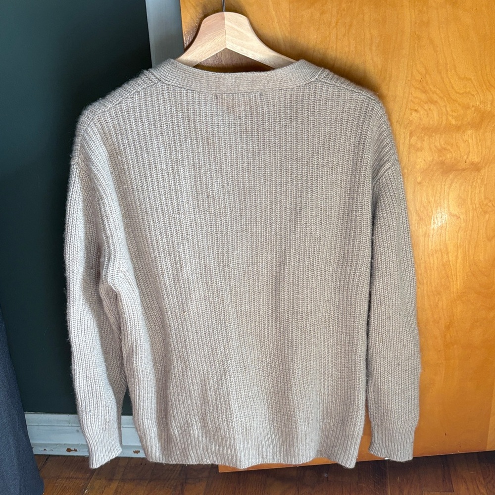 Quince Ribbed Cashmere Cardigan | size small - Picture 3 of 10